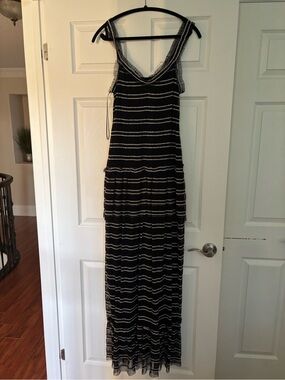 NWT Leon Max Striped Maxi Dress